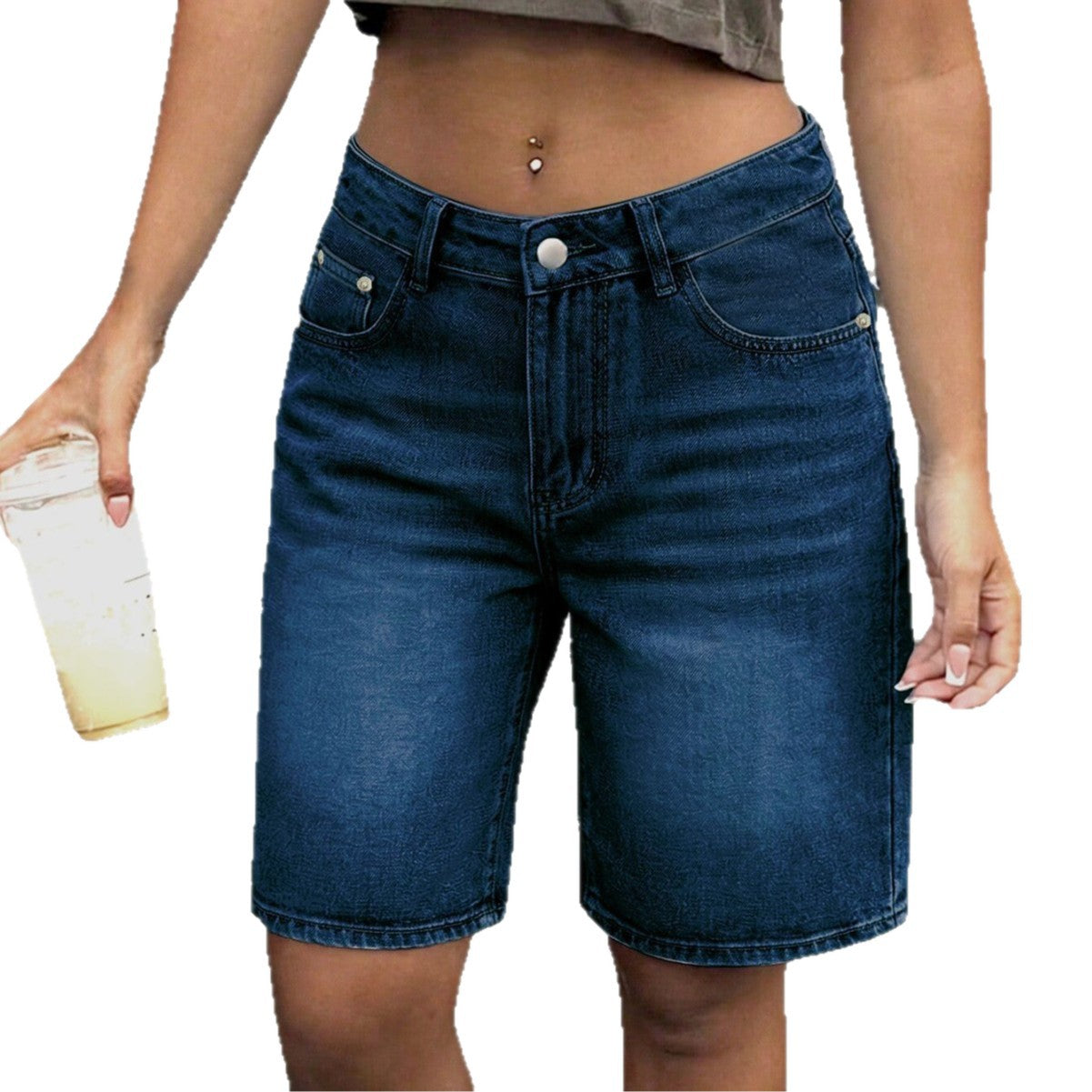 Women's Trendy Fashionable Wide Leg Casual Straight Women's Jeans