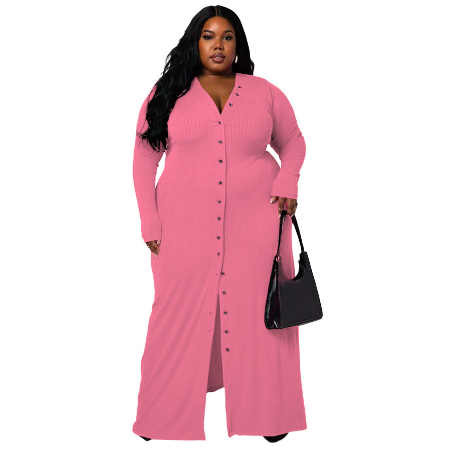 Women's Sexy Sunken Stripe Split Dress Dresses