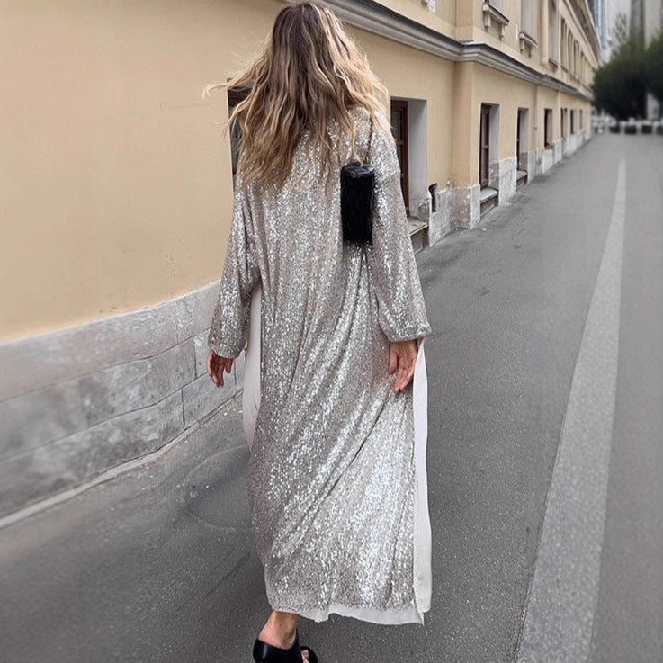 Loose Fashionable Sier Temperament Pure Desire Coats