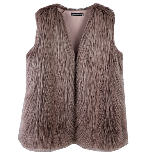 Women's Faux Camisole Fox Fur Winter Mid-length Coats