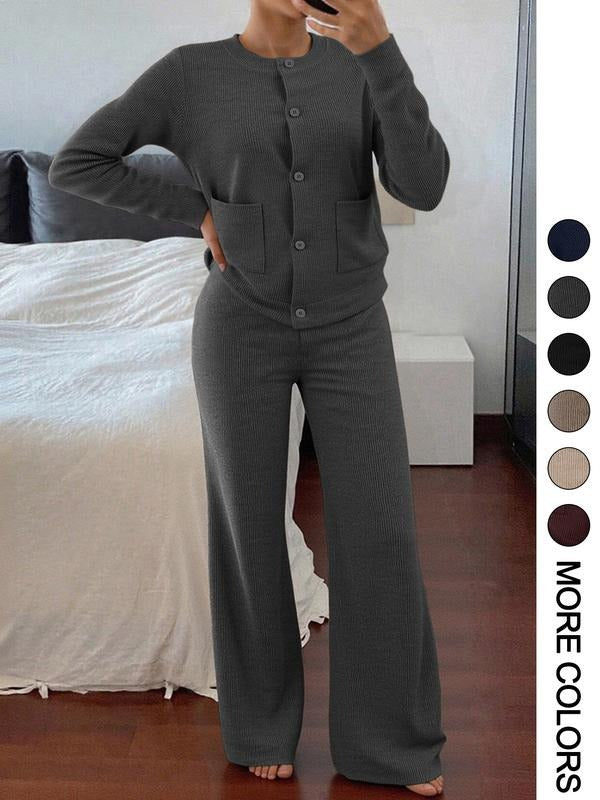 Women's Fashionable Temperament Knitted Idle Style Casual Suits