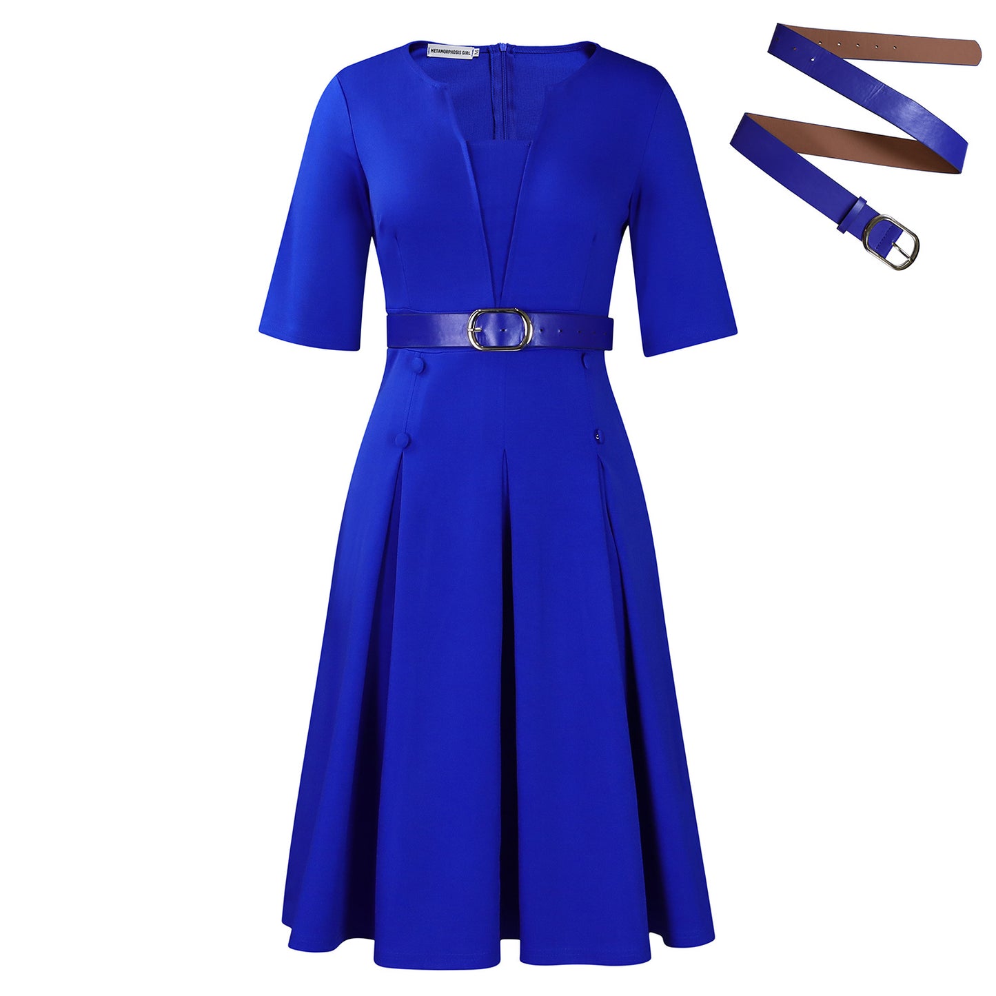 Women's Fashion Elegant Graceful Solid Color Half Sleeve Plus Size