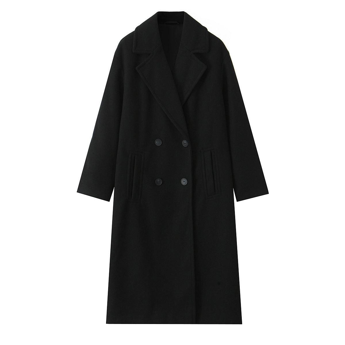 Autumn Loose Soft Double Breasted Overcoat Coats