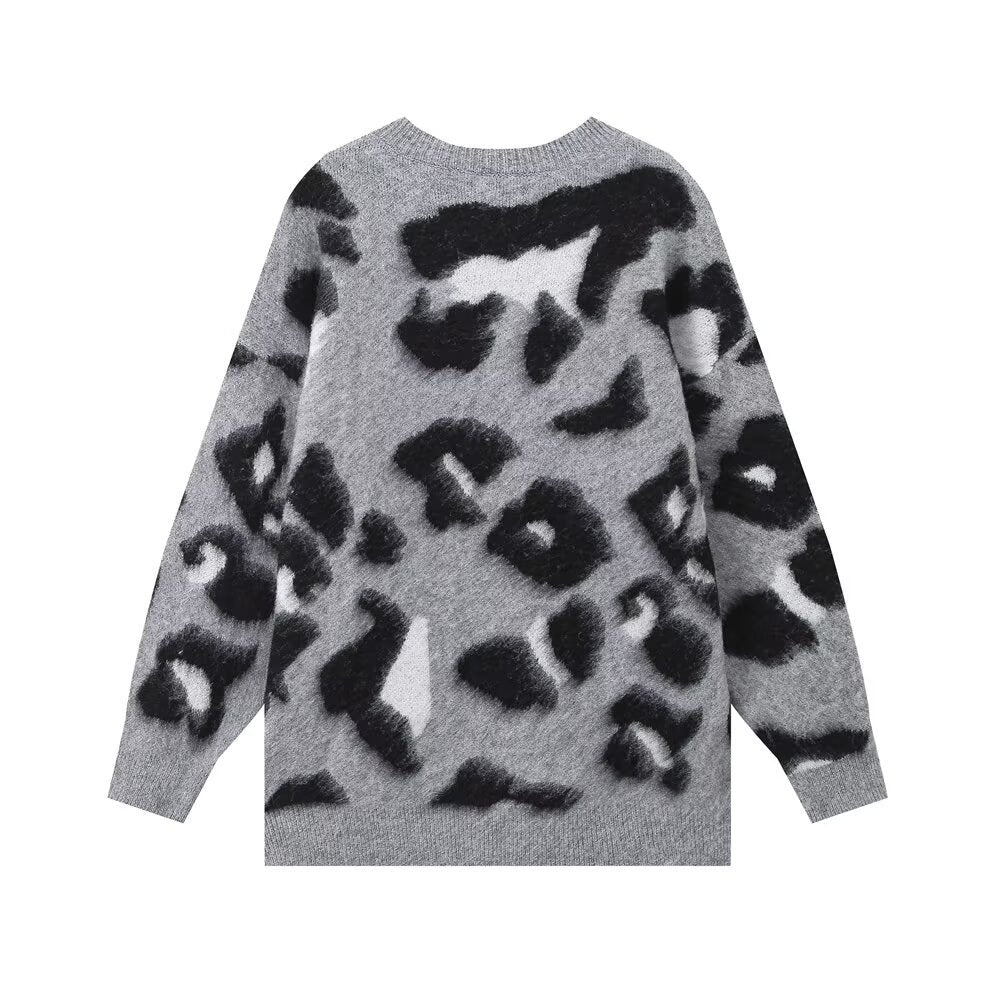 Women's Autumn Street Fashion Round Neck Knitted Sweaters