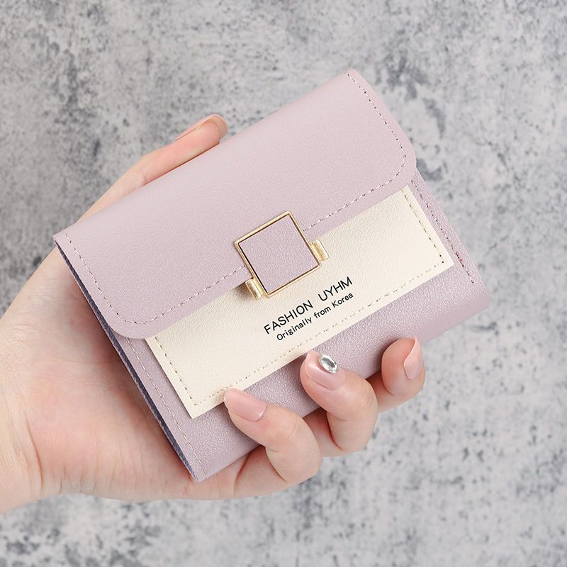 Simple Female Korean Portable Fresh Folding Ladies Wallets