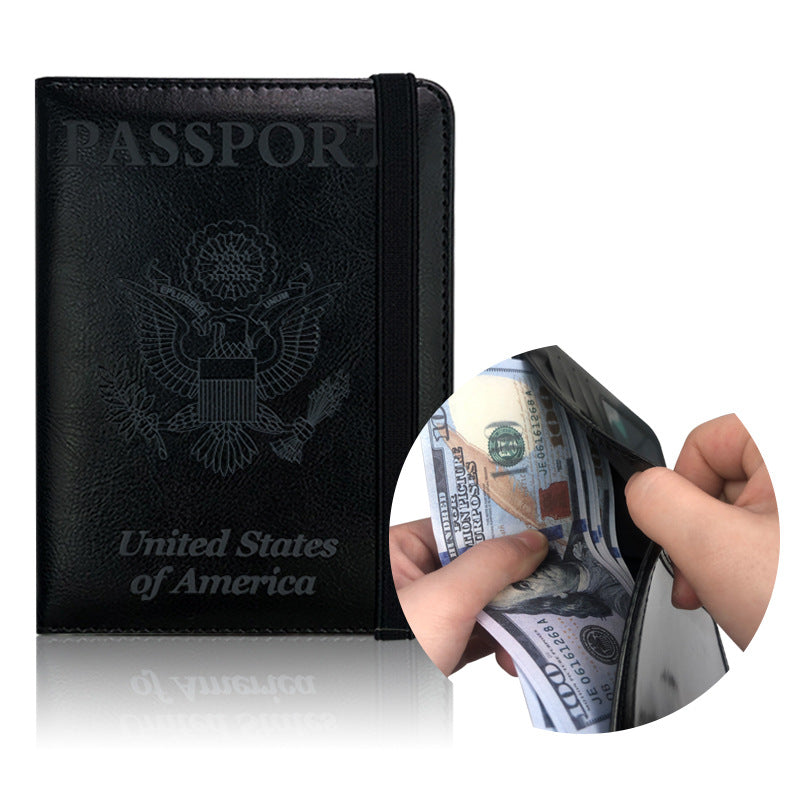 Pattern Voltage Transformer Leather Strap Passport Protection Usd Id Package