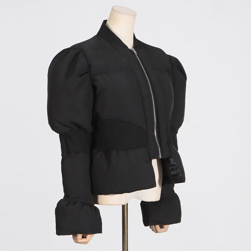 Women's Wear Versatile Slimming Stand Collar Long Jackets