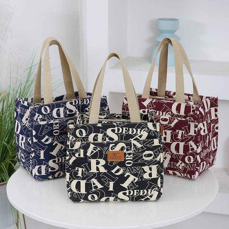 Women's Foil Insulation Lunch Canvas Fashion Box Handbags