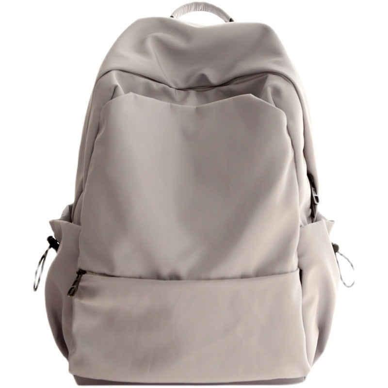 Men's Style Large Capacity Solid Color Trendy Korean Middle School Students' Schoolbags