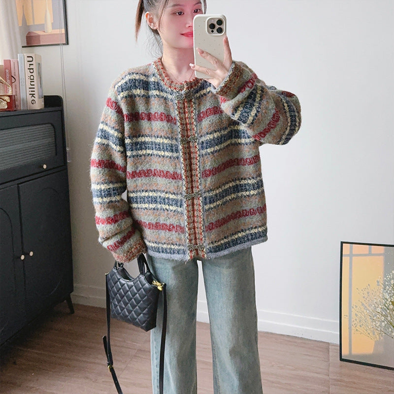 Women's Retro Ethnic Style Jacquard Knitted Knitwear