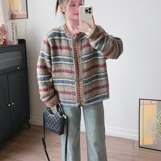 Women's Retro Ethnic Style Jacquard Knitted Knitwear