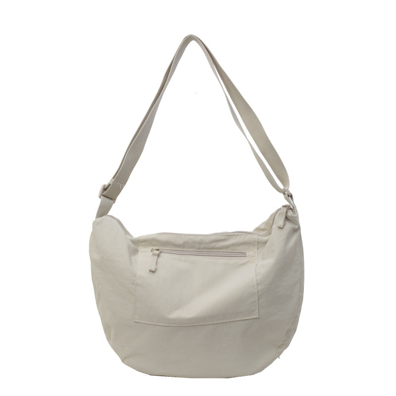 Women's Waterproof Nylon Cloth Solid Color Big Crossbody Bags