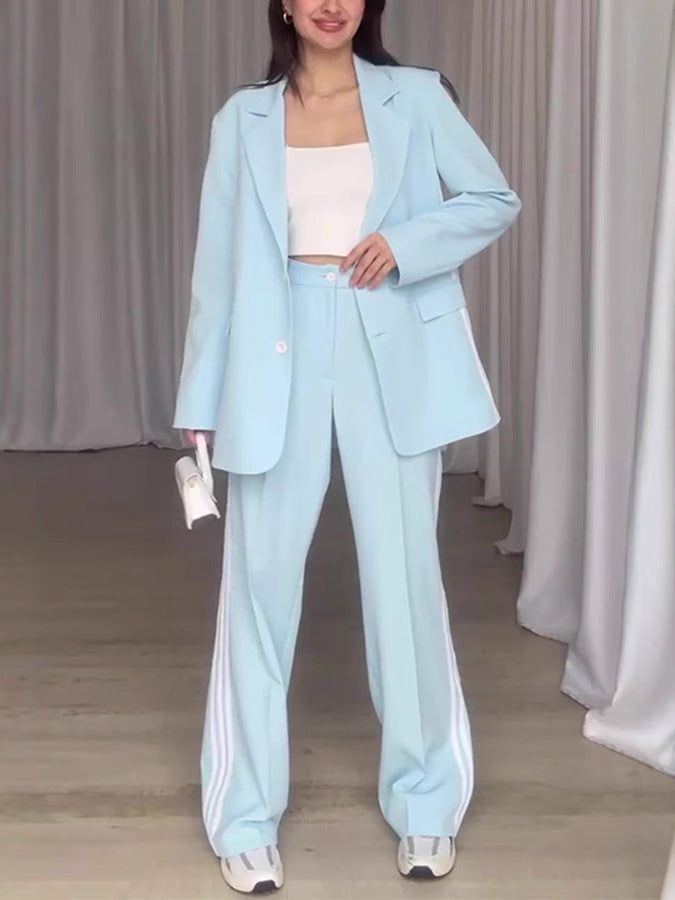 Women's Solid Color Fashion Striped Printed Elegant Suits