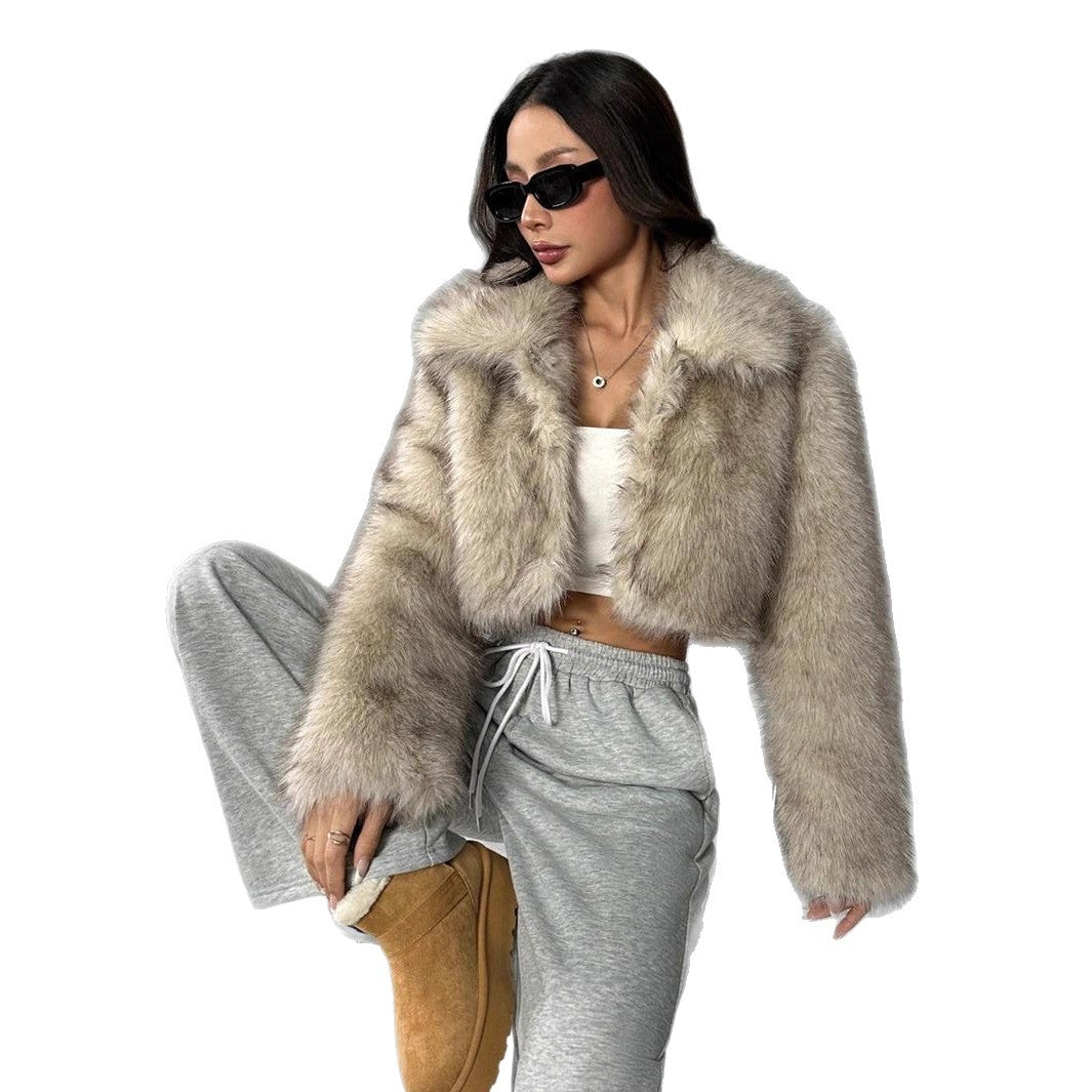Fur Imitation Fox Fashionable Winter Clothes Coats