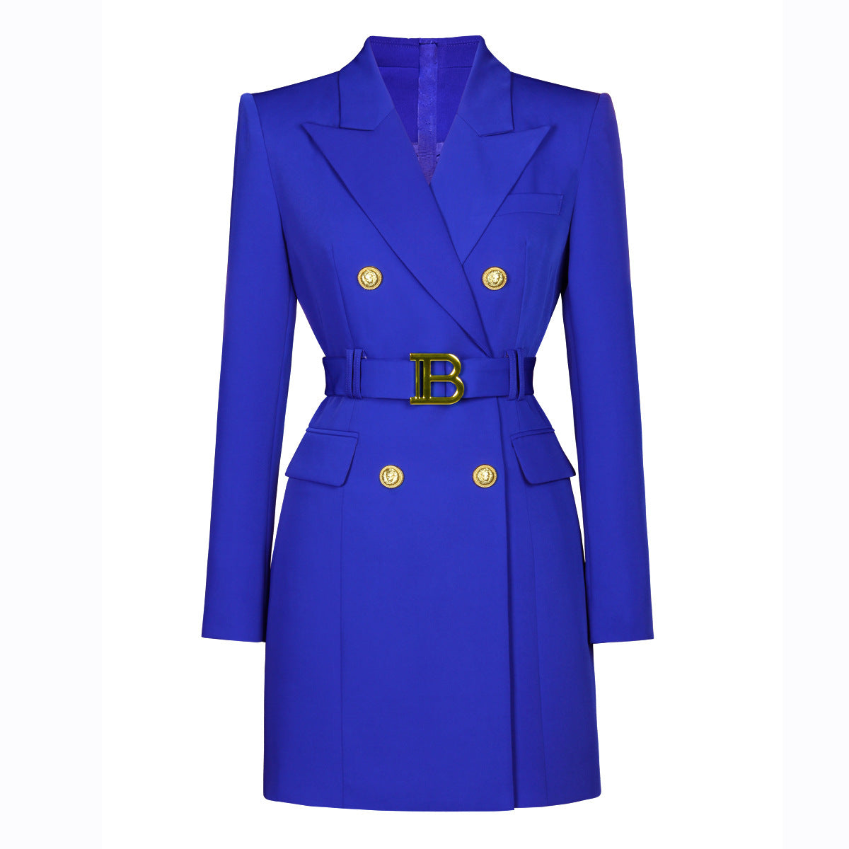 Women's Fashion Advanced Solid Color Belt Long Dresses
