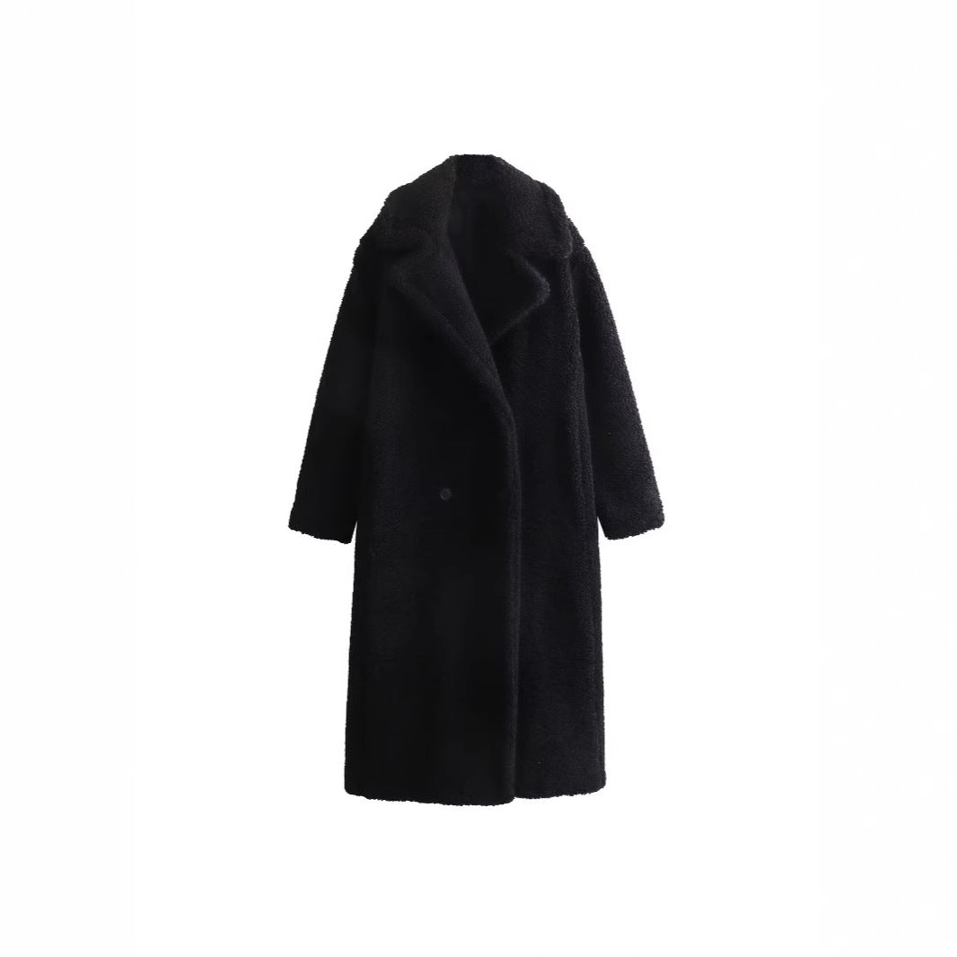 Women's Autumn French Design Fashion Fleece Long Clothing