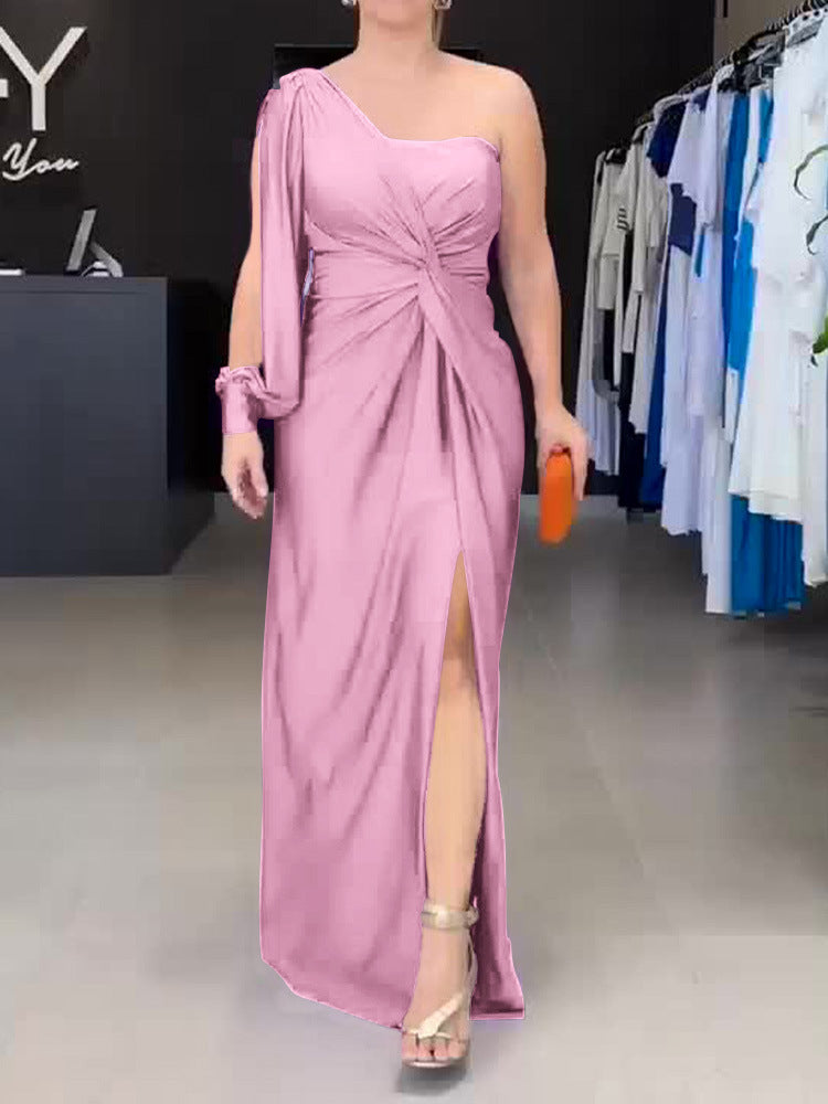 Women's Spring Dress Fashionable Temperament Cinched Waist Dresses