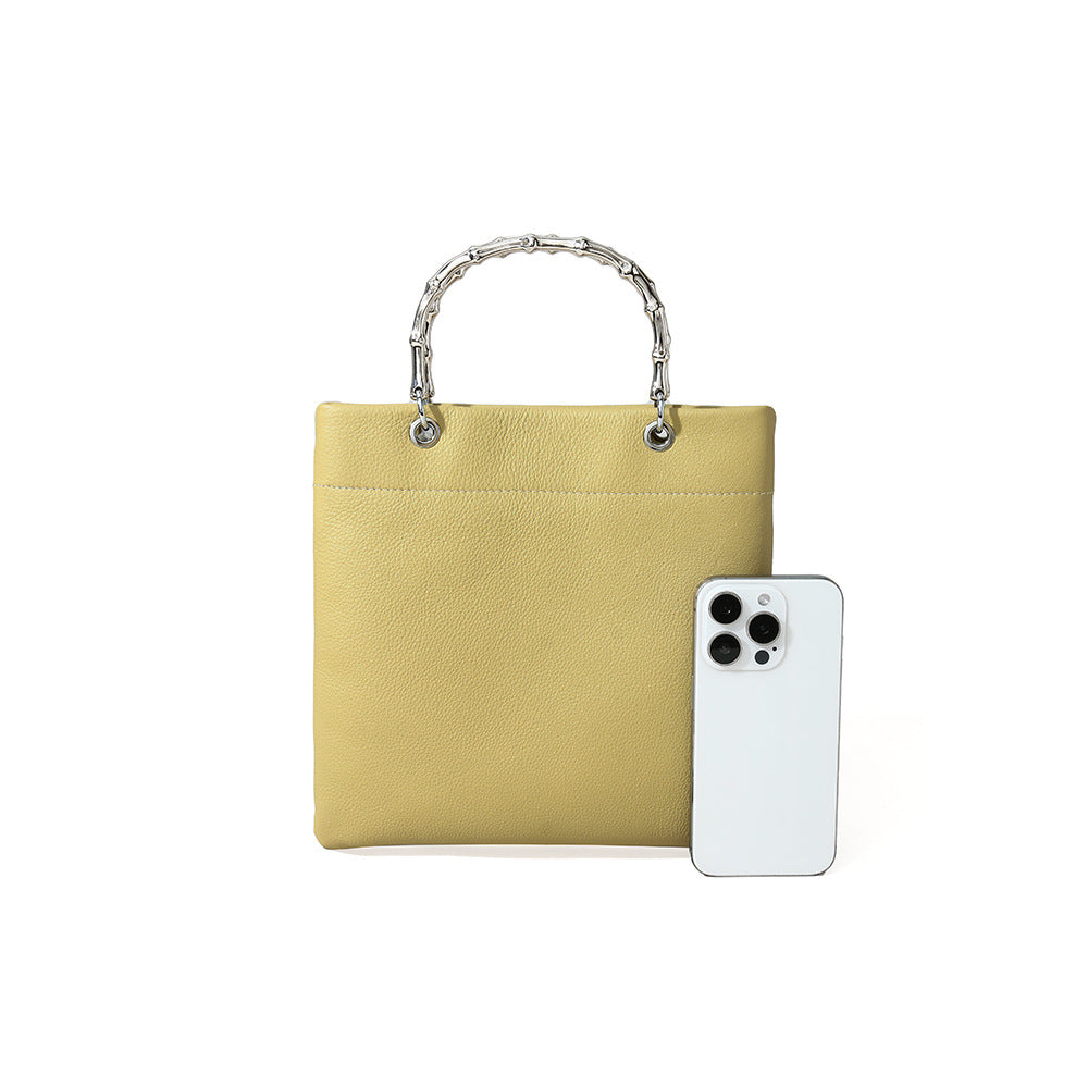 Women's Leather Natural Fall Cowhide Texture Handbags