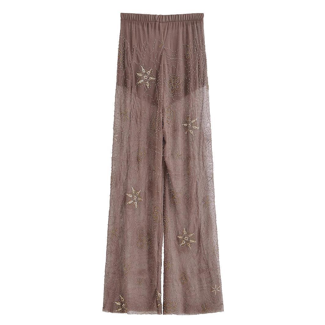 Women's Hollow Out Summer Sequin Fashion Decorative Beaded Pants