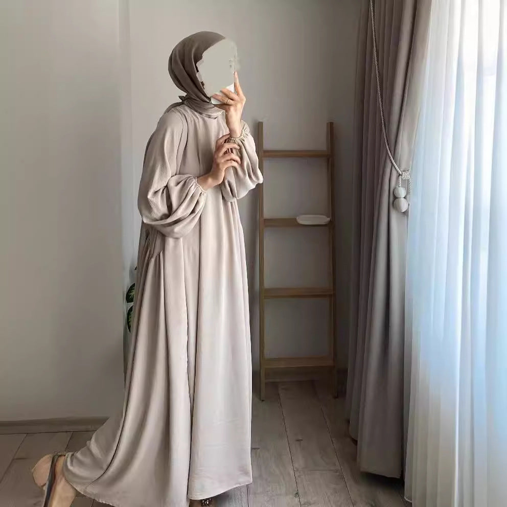 Women's Muslim Wear Solid Color Elegant Fashion Loose Dresses