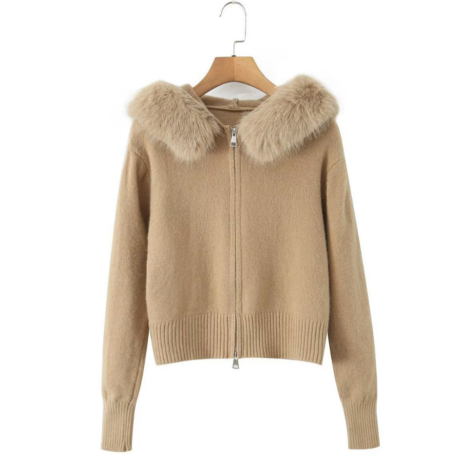 Women's Trendy Fashionable Casual Fur Collar Coats