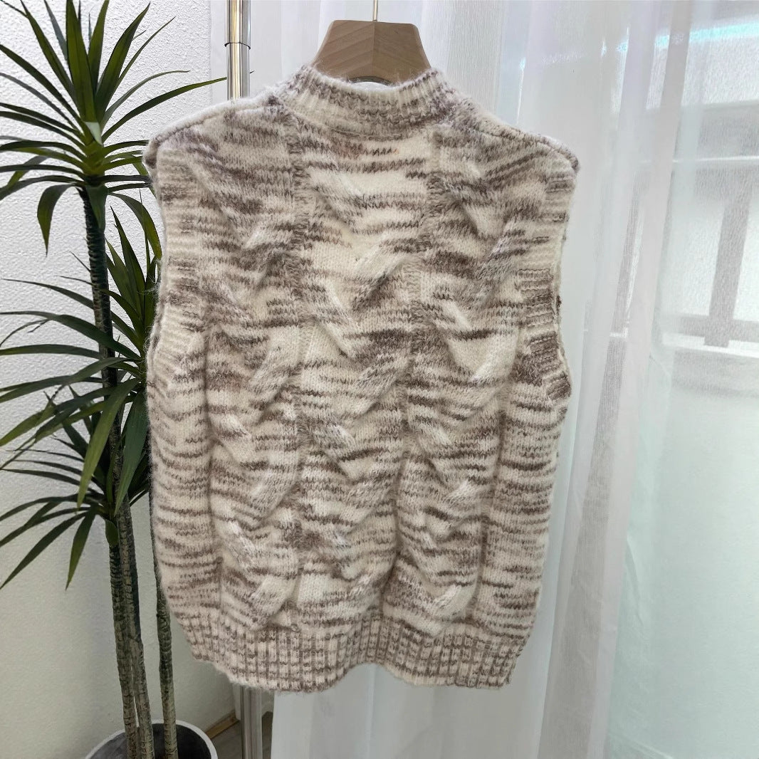 Durable Women's Style Colorful Wool Knitted Vests