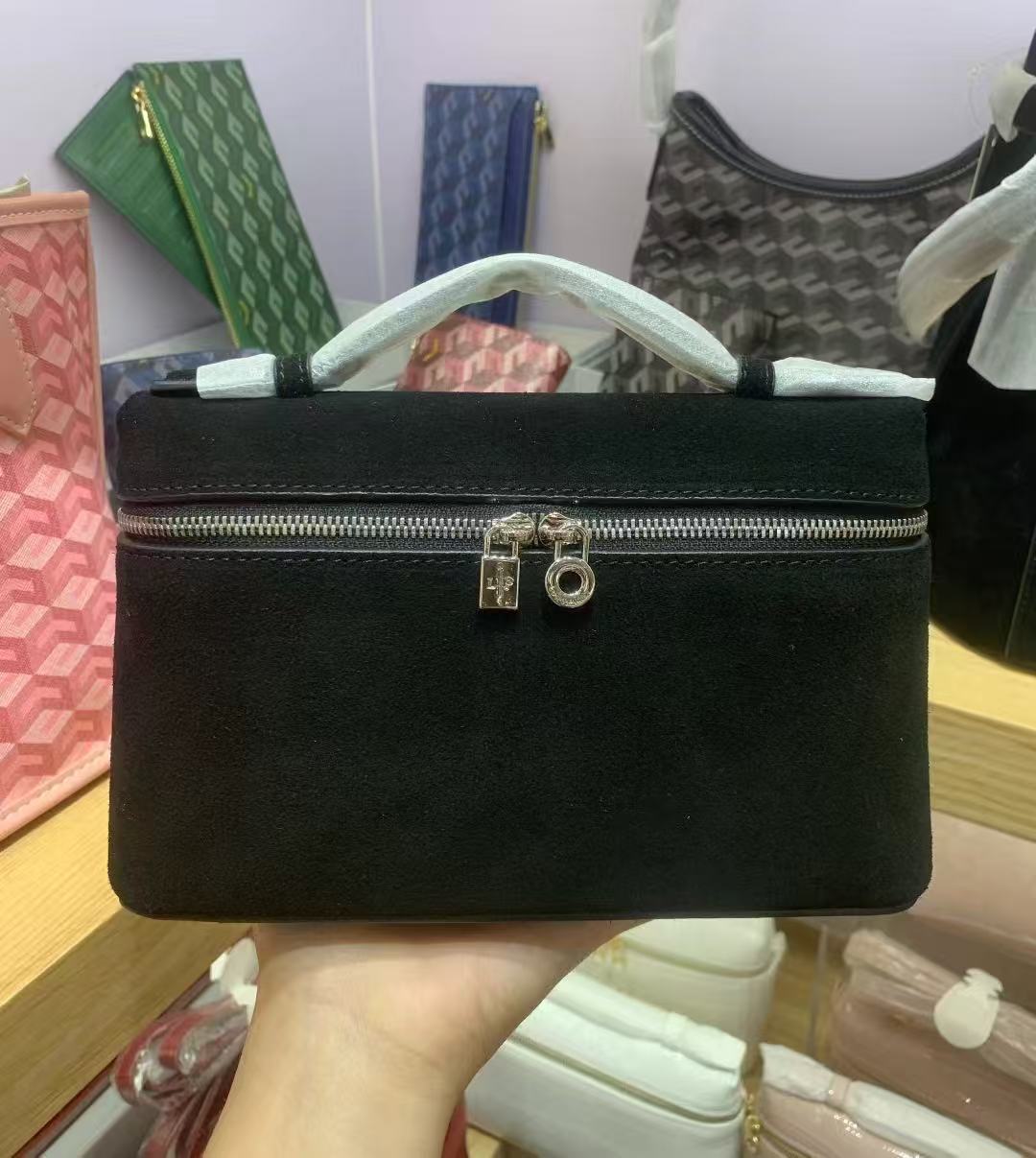 Comfortable Versatile Frosted Suede Lunch Box Crossbody Bags