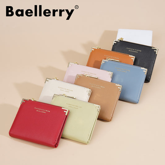 Women's Attractive Short Multiple Slots Zipper Ladies Wallets