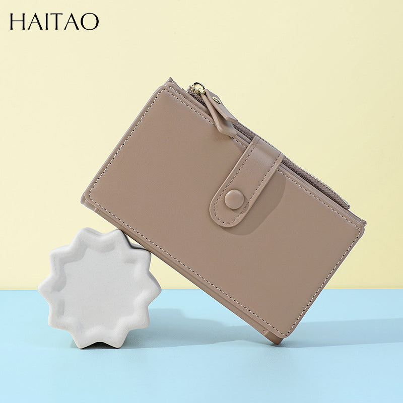 Women's High Sense Short Simple Zipper Change Ladies Wallets
