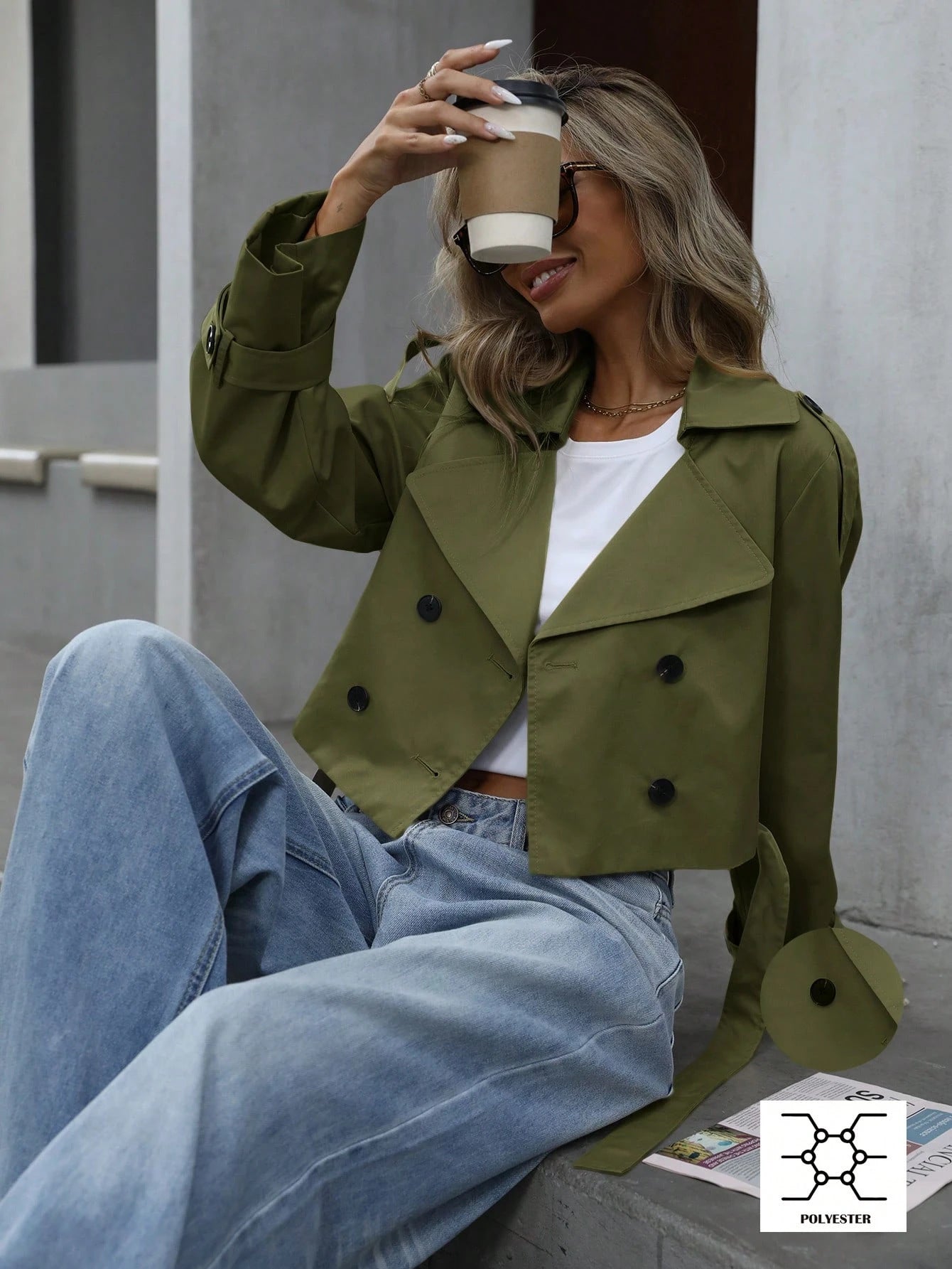 Women's Pretty Casual Elegant High-grade Double-breasted Jackets