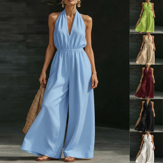 Women's Summer Halter Design Sense Graceful Fashionable Commuter Women's Jumpsuit/clothing