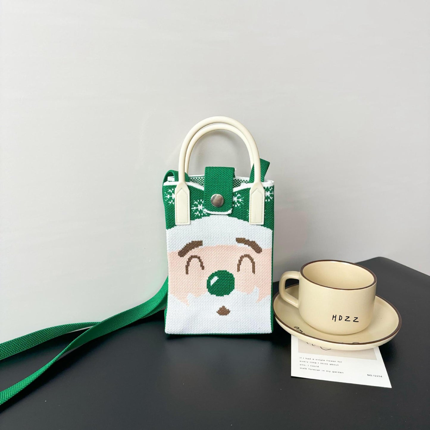 High Sense Mobile Cartoon Knitted Dopamine Bags