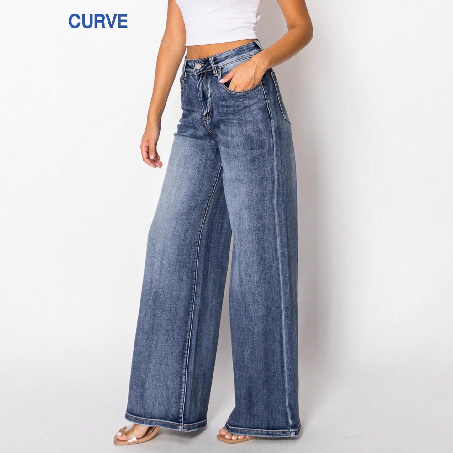 Women's American Style Retro Washed Loose Straight Autumn Jeans