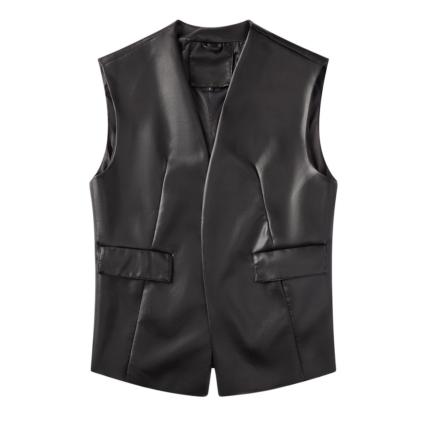 Women's Popular Sleeveless Leather Waistcoat Loose Vests