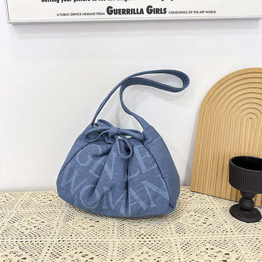 Women's Thailand Denim Leisure Shopping Large Capacity Tote Bags