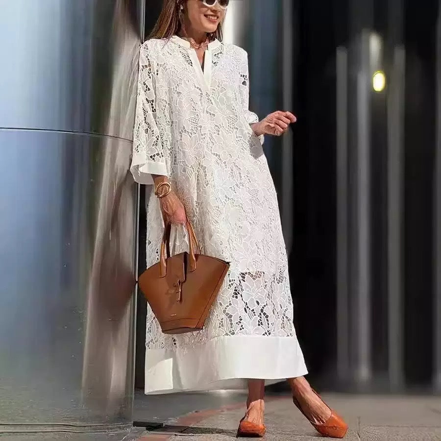 Casual Loose Lace Dress Two-piece Set Dresses