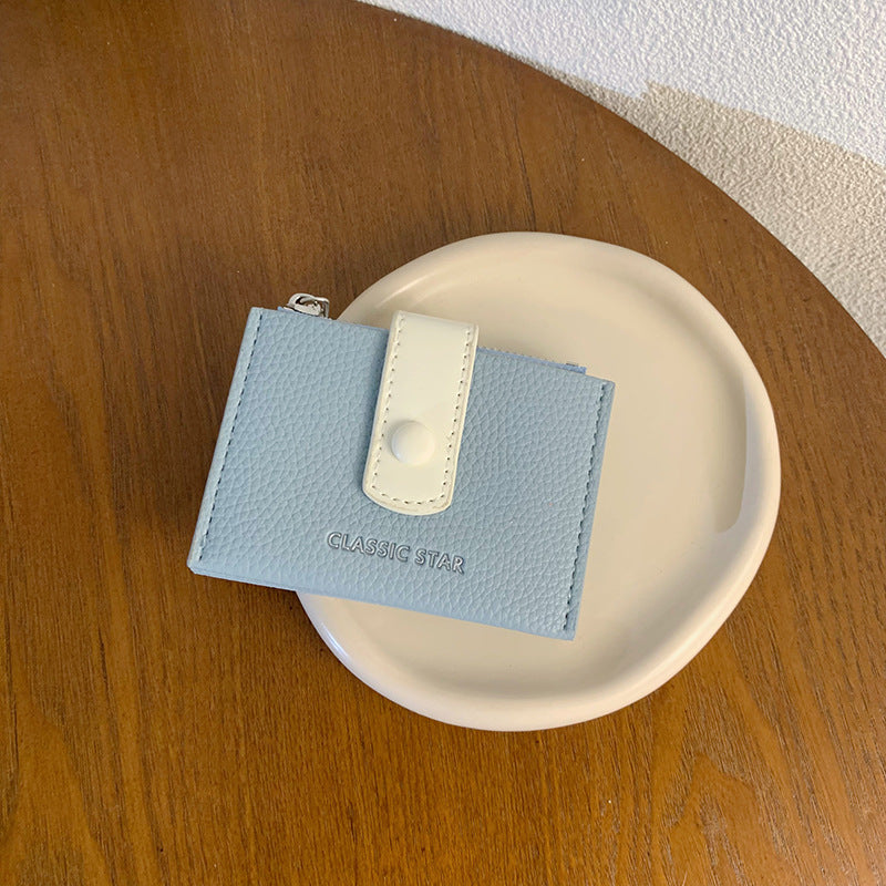 Matching Jump Simple Large Capacity Zipper Ladies Wallets