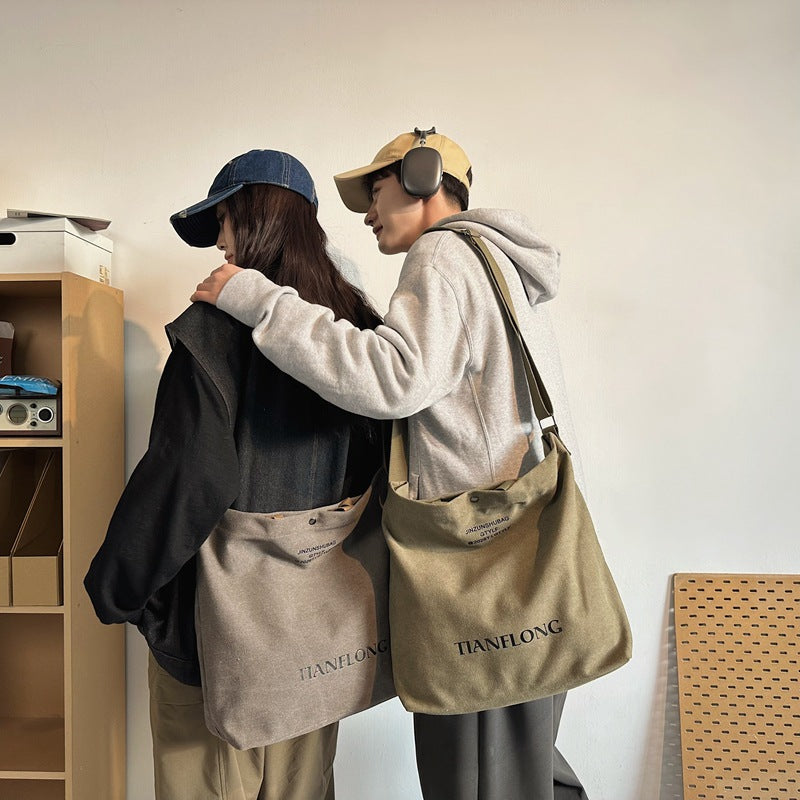 Women's & Men's & Canvas Retro Camp Commuter Class Crossbody Bags