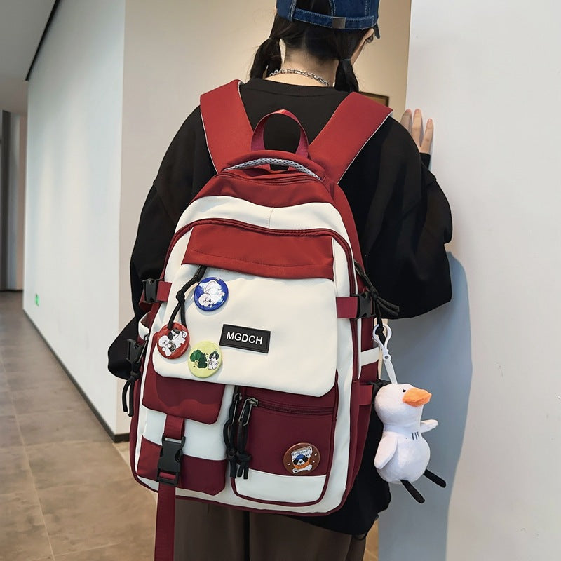 Men's High Junior College Large Capacity Primary Camp Middle School Students' Schoolbags