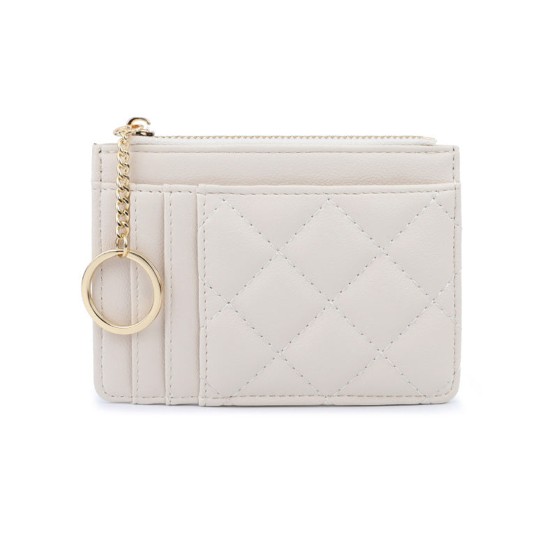 Women's High-grade Classic Style Rhombus Multiple Slots Card Holder