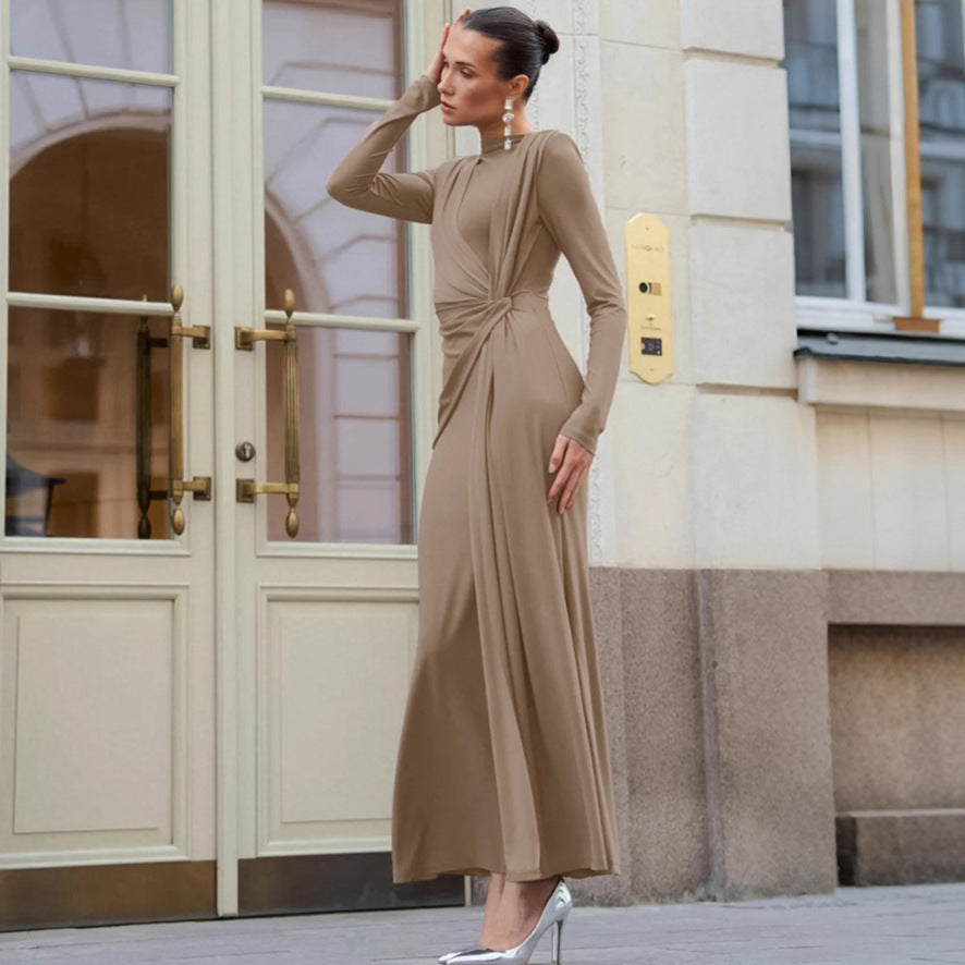 Women's Autumn Design Sense French Dress Long Dresses