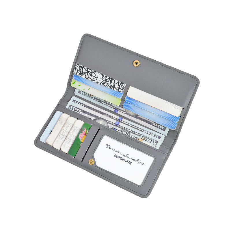 Women's Swiping Solid Color Credit Zipper Hasp Ladies Wallets