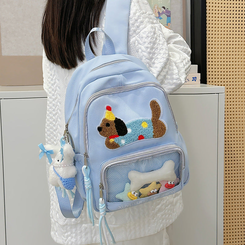 Niche Transparent Bar Cartoon Large Capacity Backpacks