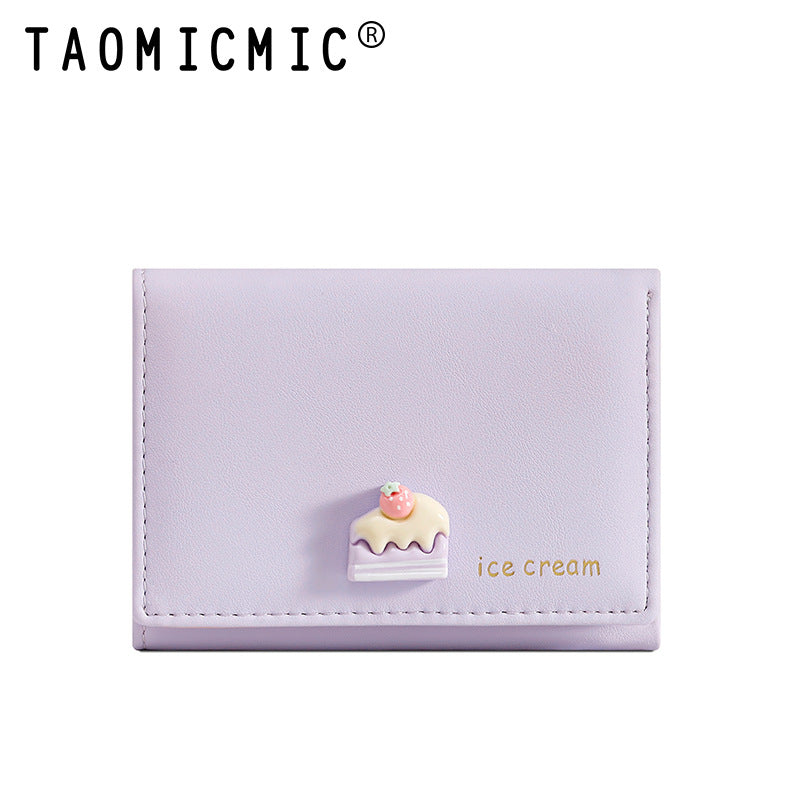 Women's Style Cute Short Trendy Cartoon Leather Ladies Wallets