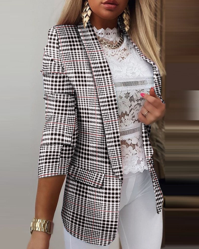 Women's Long-sleeved Temperament Professional Slim Fit Jackets