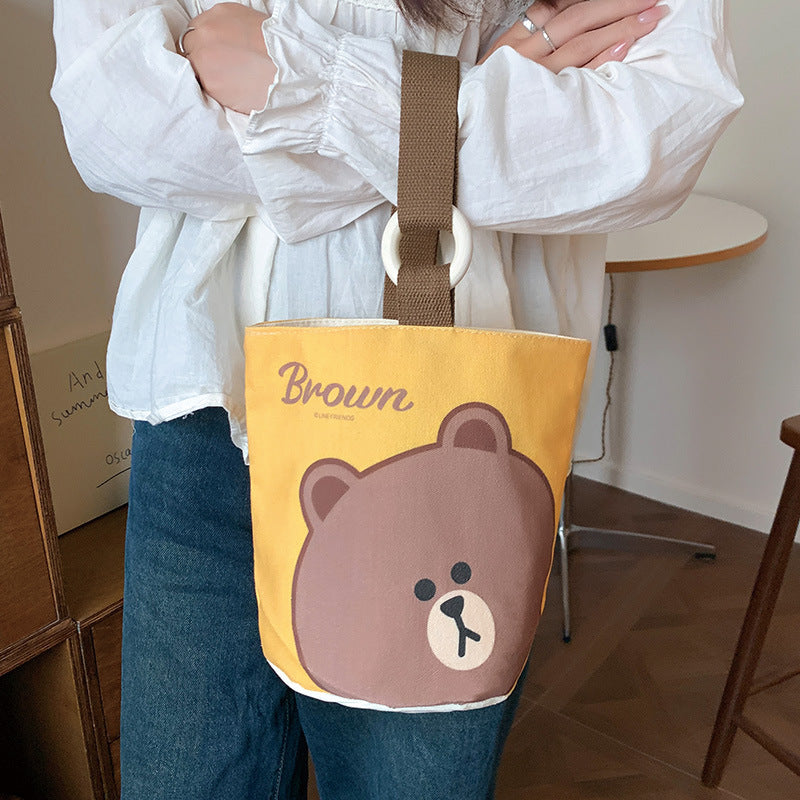 Korean Style Commuter Canvas Cute Cloth Handbags