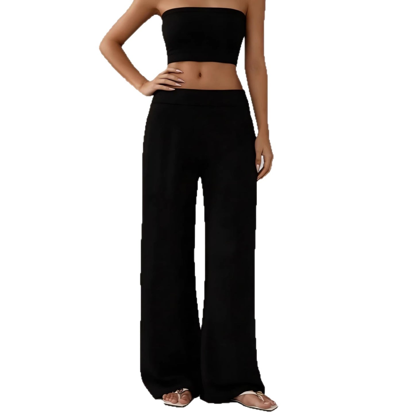 Women's Source High Waist Pure Color Loose Fashion Casual Suit