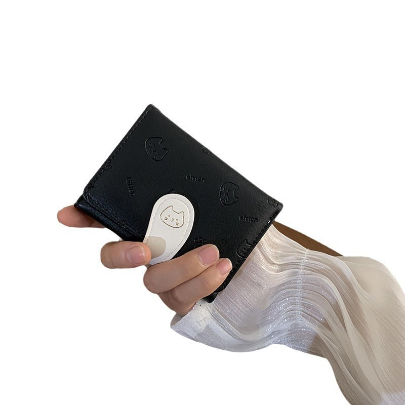Women's Trendy High-grade Short Folding Clutch Ladies Wallets