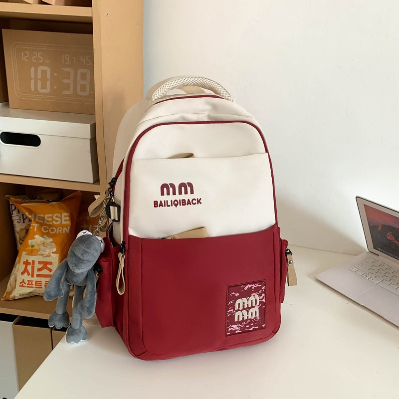 Women's High Quality American Retro Trendy Large Backpacks