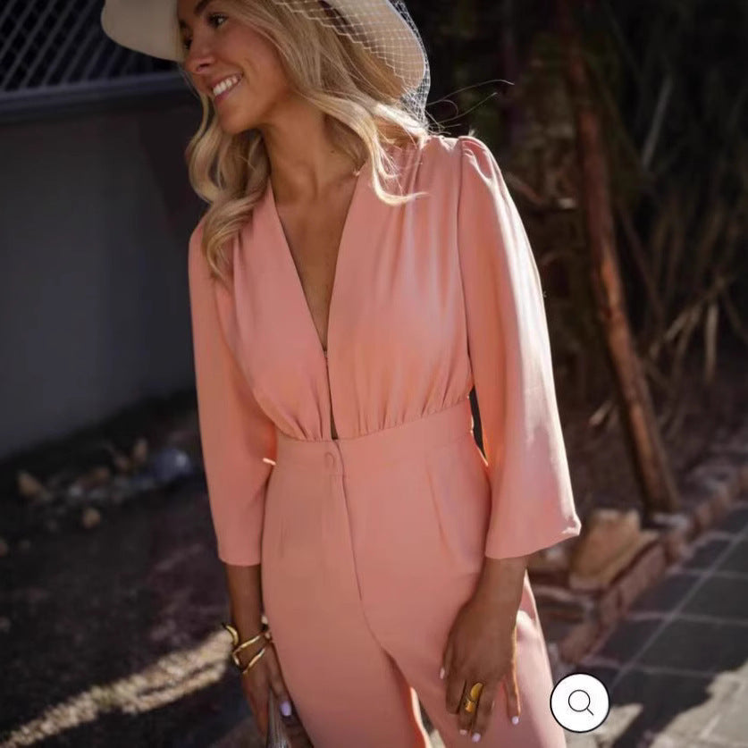 Women's Summer Fashion Temperament Slimming Casual Women's Jumpsuit/clothing